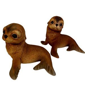Set of 2 Akiku - Seal pups River Shore Collection 1978